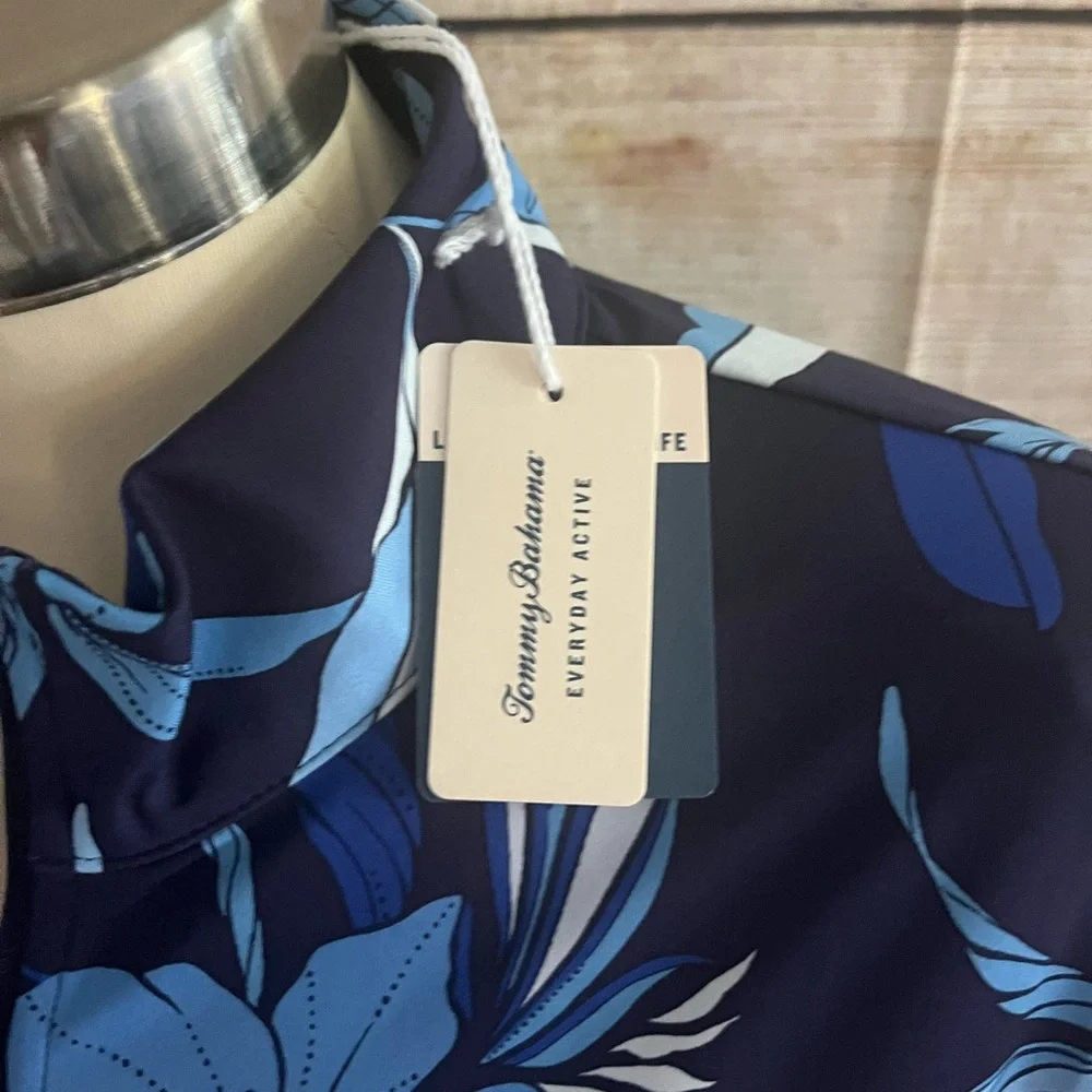 Tommy Bahama Navy Floral Women's Blouse - Picture 5 of 8
